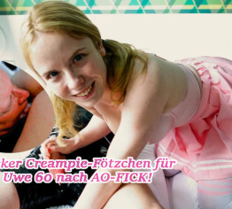 OLDIE CREAMPIE! Uwe 60 leckt mei sumpfige Creampie Spoit´n aus!