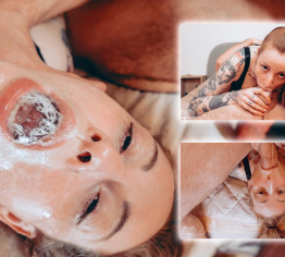 KEHLENFICK! Kopfüber dem Cumshot entgegen.