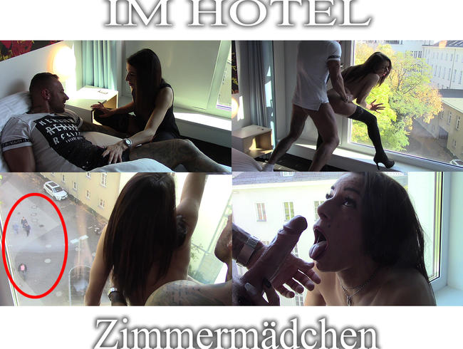 Zimmermädchen am Hotelfenster gefickt