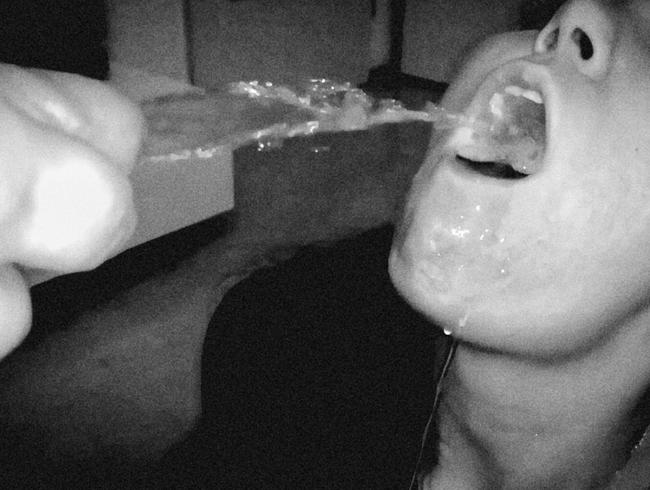 Pissing drinkin' passion in black'n white