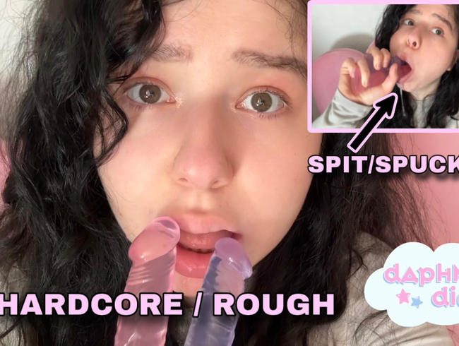 Mein erster DOUBLE SLOPPY BLOWJOB, mit 18!!! (GAGING, ROUGH & AHEGAO)
