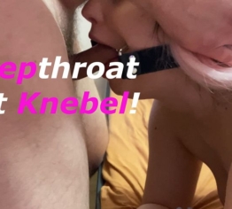Dominanter One-Night-Stand zerfickt meine Mundfotze mit KNEBEL!