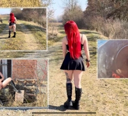 Bin ich zu weit gegangen? User-Wunsch: Outdoor-Piss ins Gefäß – Wunsch ist wahr geworden!!!