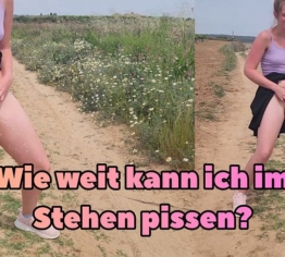 Wie weit schaffe ich es im Stehen zu pissen?